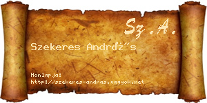 Szekeres András névjegykártya